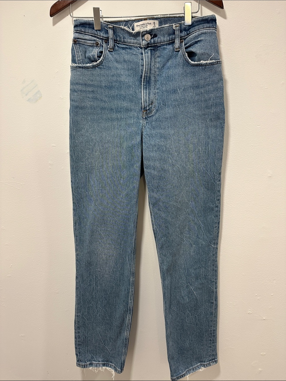 Abercrombie & Fitch Light Blue The ‘90s Straight Ultra High Rise 163 - Picture 3 of 5